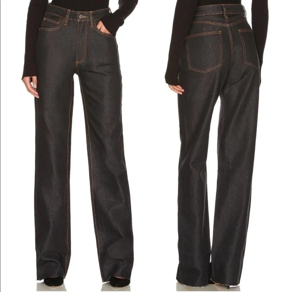 NWT WeWoreWhat High Rise Dad Jean‎ in Dani Blue & Black